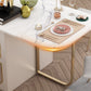 Modern Style Rectangle Dining Table 62.3" White Sintered Stone Drop-Leaf Dining Table Clearhalo ' dining_table' 'Dining Tables & Seating' 'Dining Tables' 'furn' 'furn_dining_table' 'Furniture' 'furniture_dining_table' 'Kitchen & Dining Furniture' 'kitchen&dining_furn' 'kitchen' 'kitchen_dining_table' 1200x1200_49617a85-aa48-4bcd-a7a4-fb9428334167