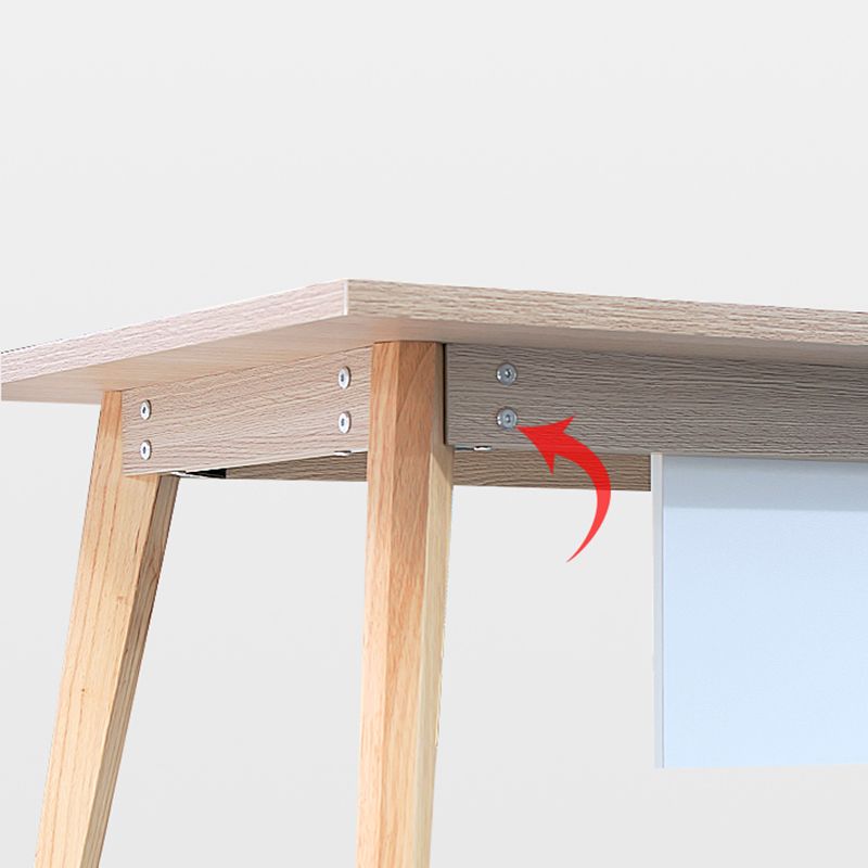 Contemporary Wooden Drawer Office Desk Natural Rectangular Office Desk Clearhalo 'furn' 'furn_office_desk' 'Furniture' 'Office Desks' 'Office Furniture' 'office_desk' 1200x1200_4962f551-5161-4492-b570-df269ceebd45