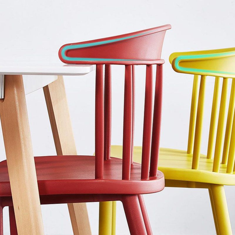 Sedia laterale contemporanea in plastica Windsor posteriore sedia da interno