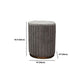 3/5-Drawers Vanity Luxurious Stone Top Vanity Table and Stool Set in Grey
