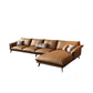 Orange Sponge Padded Leather Sofa with Pillow Back and Flared Armrest Sectional Clearhalo 'furn' 'furn_sectionals' 'Furniture' 'furniture_sectionals' 'Living Room Furniture' 'Sectionals' 1200x1200_4964fc54-fa33-49bf-8ccf-4d72b80785ae
