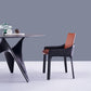 Modern Metal Dining Chair Leather Arm Dining Room Chair for Home Use Clearhalo ' kitchen&dining_furn' 'Dining Chairs' 'Dining Tables & Seating' 'dining_chair' 'furn' 'furn_dining_chair' 'Furniture' 'furniture_dining_chair' 'Kitchen & Dining Furniture' 'kitchen' 1200x1200_49670e09-68ca-4255-97ca-d470d9348139