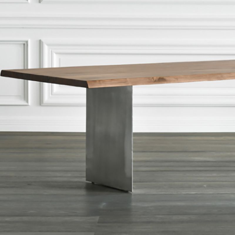 Industrial Solid Wood Table for Restaurant Rectangle Table with Double Pedestal Clearhalo 'Dining Tables & Seating' 'Dining Tables' 'dining_table' 'furn' 'furn_dining_table' 'Furniture' 'furniture_dining_table' 'Kitchen & Dining Furniture' 1200x1200_4968ba69-c034-4fdb-8f5c-b052b494cdb8