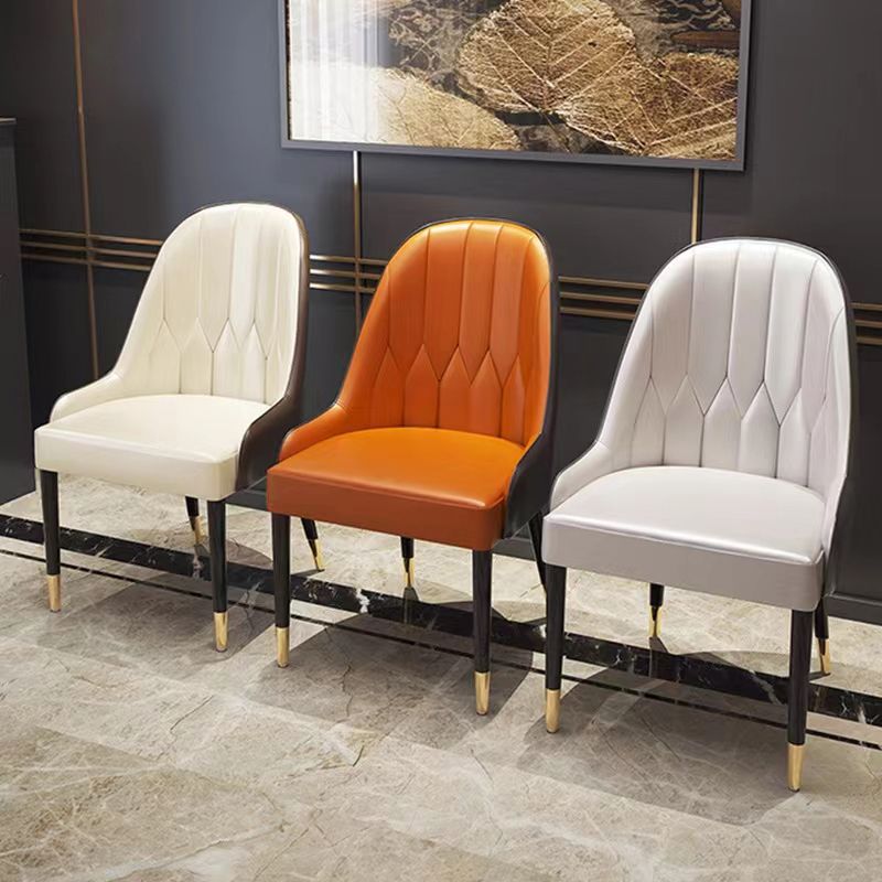 Contemporary Faux Leather Dining Chairs Parsons Armless Dining Chairs Clearhalo 'Dining Chairs' 'Dining Tables & Seating' 'dining_chair' 'furn' 'furn_dining_chair' 'Furniture' 'Kitchen & Dining Furniture' 1200x1200_4969c370-46f1-414c-830f-0e8a31f2b4f8