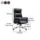 Executive Swivel Office Chair Moderner Kunstleder -Armstuhl mit Rädern