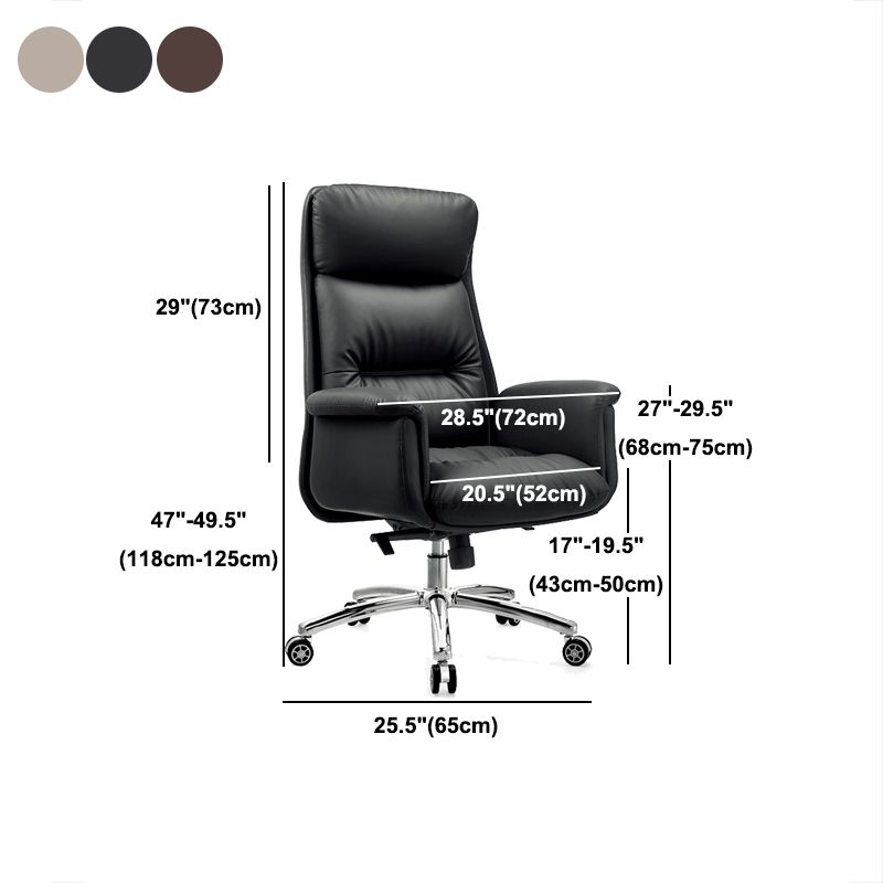Executive Swivel Office Chair Moderner Kunstleder -Armstuhl mit Rädern