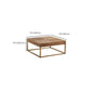 Contemporary Wooden Distressed Cocktail Table Light Wood Coffee Table