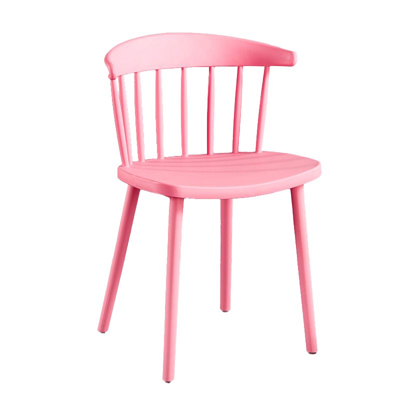 Plastic Scandinavian Armless Chair Windsor Back Indoor-Outdoor Chair Clearhalo 'Dining Chairs' 'Dining Tables & Seating' 'dining_chair' 'furn' 'furn_dining_chair' 'Furniture' 'furniture_dining_chair' 'Kitchen & Dining Furniture' 1200x1200_496f372a-3e63-4554-9fe6-2392b0814519