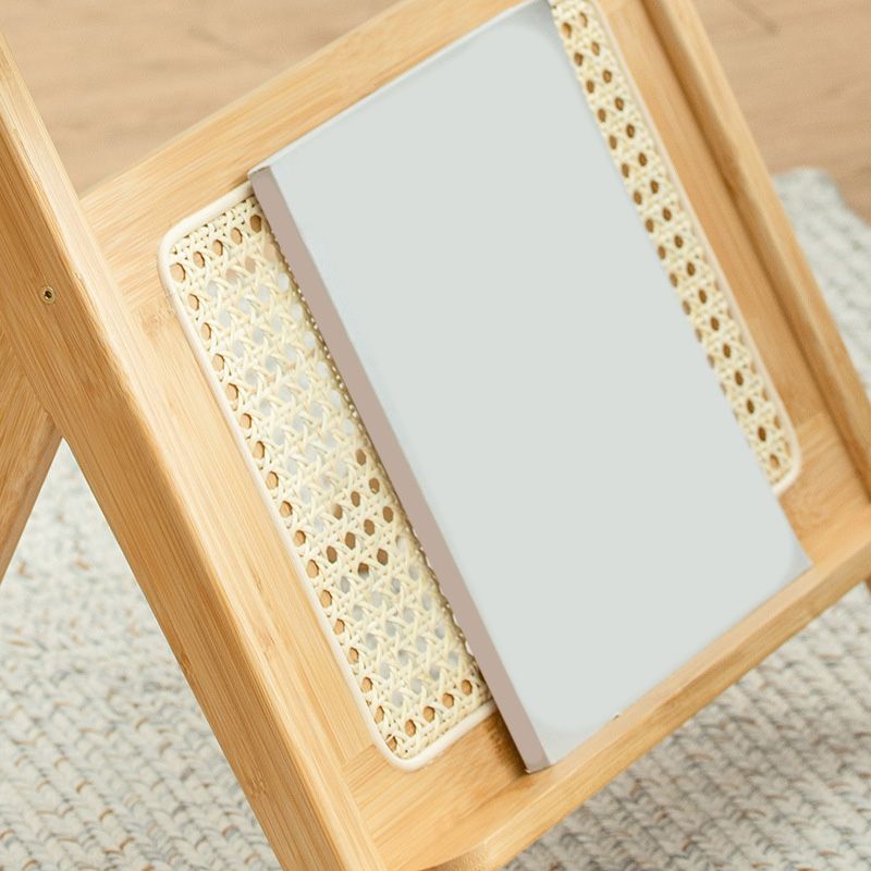 Kreuzbeine Endtisch Glass Top Endtisch mit Regal 21,6 "groß für Wohnzimmer