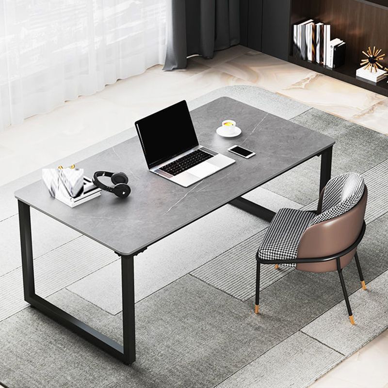 Rectangular Dark Taupe Writing Desk Sled Industrial Office Desk for Home Clearhalo 'furn' 'furn_office_desk' 'Furniture' 'Office Desks' 'Office Furniture' 'office_desk' 1200x1200_49716775-84ac-4367-b374-da1c95842210