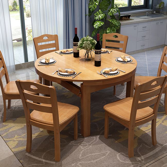 Modern Style Dining Table Solid Wood Butterfly Leaf Dining Table for Kitchen Use Clearhalo 'Dining Tables & Seating' 'Dining Tables' 'dining_table' 'furn' 'furn_dining_table' 'Furniture' 'Kitchen & Dining Furniture' 1200x1200_4971b10a-fd66-48d2-b363-10b8ac2b3508