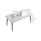 Modern Stone Rectangle Dining Table 4 Metal Legs for Dining Room Clearhalo 'Dining Tables & Seating' 'Dining Tables' 'dining_table' 'furn' 'furn_dining_table' 'Furniture' 'Kitchen & Dining Furniture' 1200x1200_4973809f-7a1f-4fd9-a93e-af3de0d4b8fc