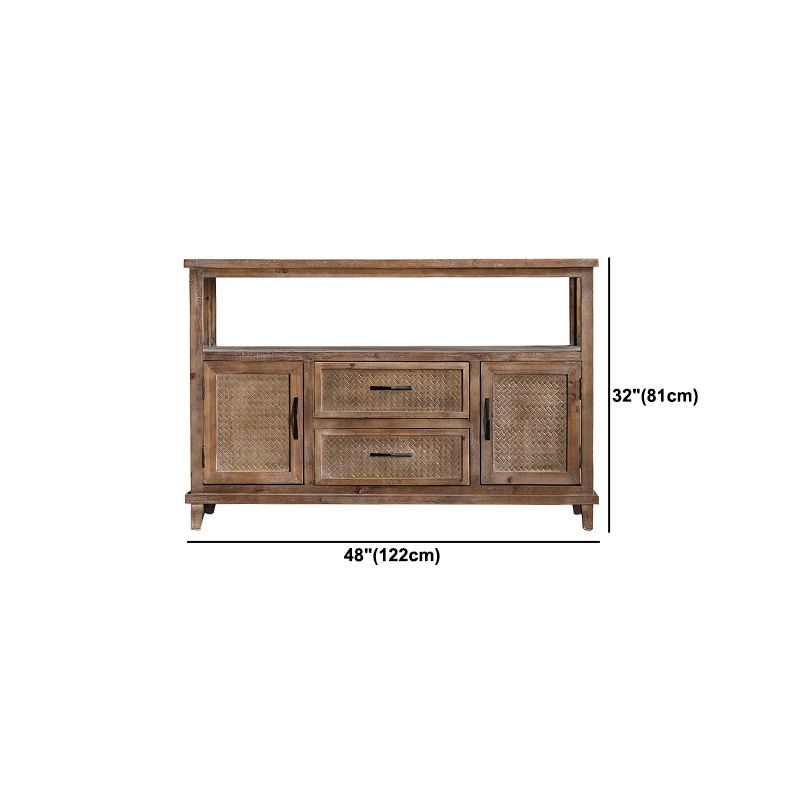 Armoire en bois industrielle avec portes et tiroirs armoire en bois en détresse