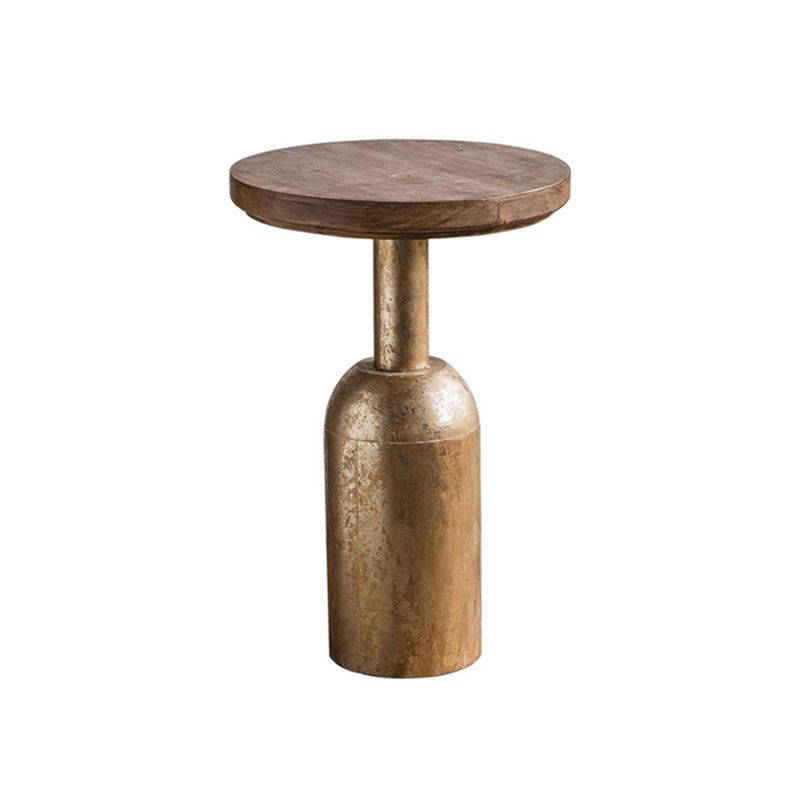 Round Pedestal Side Table French Rustic Side End Snack Table Clearhalo 'Coffee & Accent Tables' 'End & Side Tables' 'end_side_tables' 'furn' 'furn_end_side_tables' 'Furniture' 'Living Room Furniture' 1200x1200_4973b329-acb7-4478-97cc-8a92353d81a8