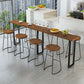Modern Wood and Metal Bistro Accent Dining Table Sled Indoor Patio Bar Table Clearhalo 'Bar Furniture' 'Bar Tables' 'bar_tables' 'furn' 'furn_bar_tables' 'Furniture' 'furniture_bar_tables' 'Kitchen & Dining Furniture' 1200x1200_497408f5-1fd4-40a1-a417-125a3d1694f7