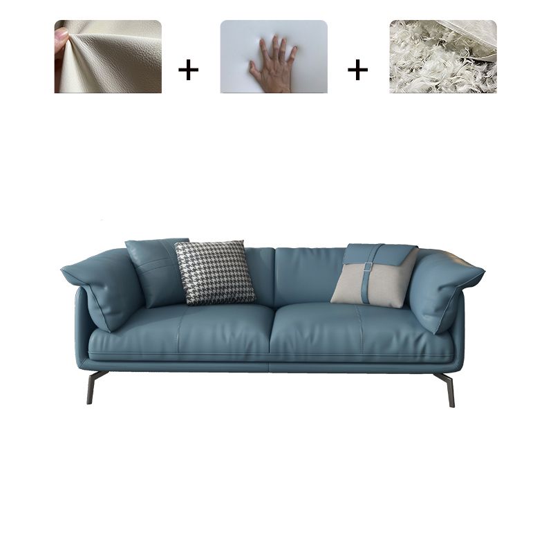 Modern 32.6" H Leather Pillow Top Arm Sofa Bed For Living Room Clearhalo 'furn' 'furn_sofas' 'Furniture' 'Living Room Furniture' 'Sofa' 'sofas' 1200x1200_497508b2-8925-4e80-969e-8c3952ed84e2