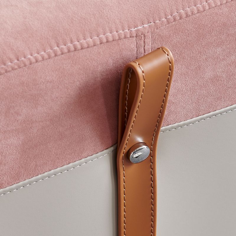 Colorblock Flannel Pouf Modern Simple Square Upholstered Ottoman Clearhalo 'furn' 'furn_ottomans_poufs' 'Furniture' 'Living Room Furniture' 'Ottomans & Poufs' 'ottomans_poufs' 1200x1200_49753bba-1c59-4b18-bd95-3c4c2be471e2