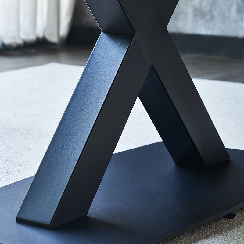 Rectangle Contemporary Dining Table Sintered Stone Table with Black Pedestal Base Clearhalo ' dining_table' 'Dining Tables & Seating' 'Dining Tables' 'furn' 'furn_dining_table' 'Furniture' 'furniture_dining_table' 'Kitchen & Dining Furniture' 'kitchen&dining_furn' 'kitchen' 'kitchen_dining_table' 1200x1200_49754e65-bbdb-4f7a-ad4e-04c8ea7c9055