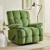 Sedia reclinabile in velluto contemporaneo reclinabile standard di colore solido con blocco di posizione