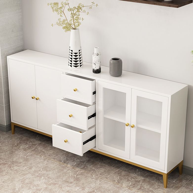 Pine Wood Kitchen Sideboard Cabinet Modern Credenza with Drawer and Storage Clearhalo 'buffet_sideboard' 'Buffets & Sideboards' 'furn' 'furn_buffet_sideboard' 'Furniture' 'furniture_buffet_sideboard' 'Kitchen & Dining Furniture' 1200x1200_49766b27-672a-4dbf-a736-a7df1cbf2943