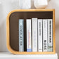 Natural Geometric Bookcase Contemporary Open Back Bamboo Shelf