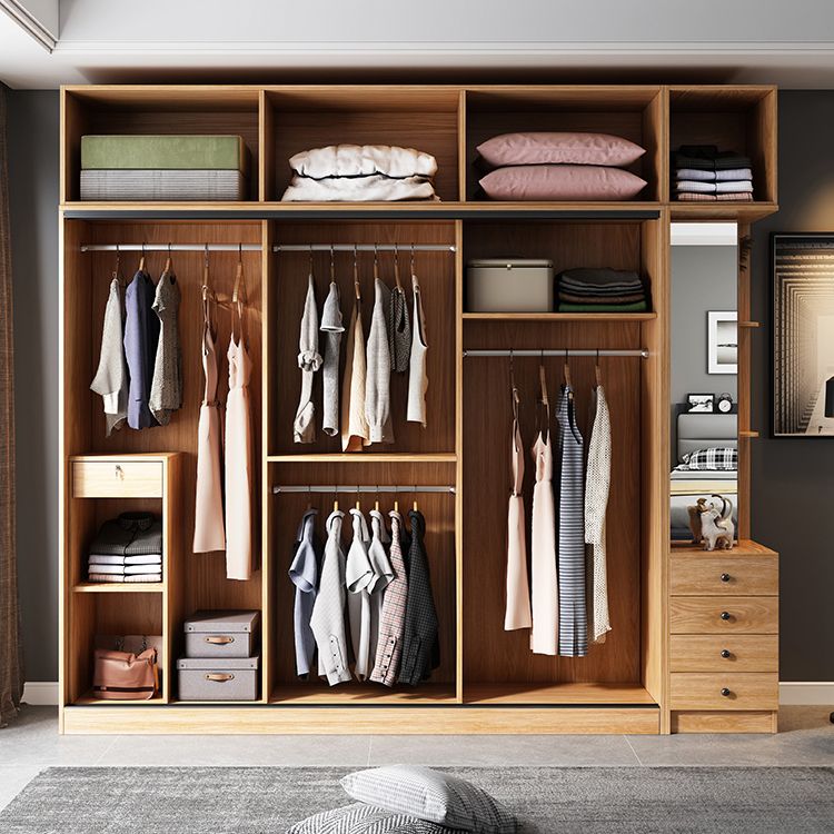 Heldere glazen deur opbergkast moderne schuifdeur garderobe voor thuis