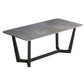 Industrial Dining Rectangle Table Sintered Stone Table with Metal Legs for Kitchen