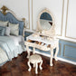 Victorian Bedroom Makeup Vanity Desk Table White Vanity Dressing Table Clearhalo 'Bedroom Furniture' 'furn' 'furn_makeup_vanities' 'Furniture' 'Makeup Vanities' 'makeup_vanities' 1200x1200_497d463d-0322-4428-804a-dbf8568d75f5