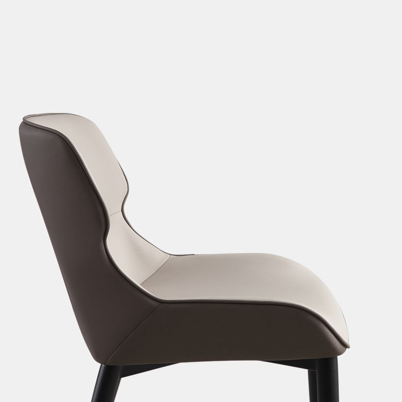 Contemporary Metal Dining Arm Chairs Faux Leather Wingback Side Chair (Set of 2) Clearhalo ' kitchen&dining_furn' 'Dining Chairs' 'Dining Tables & Seating' 'dining_chair' 'furn' 'furn_dining_chair' 'Furniture' 'furniture_dining_chair' 'Kitchen & Dining Furniture' 'kitchen' 1200x1200_497e8221-4237-4f27-920d-832957c828a7