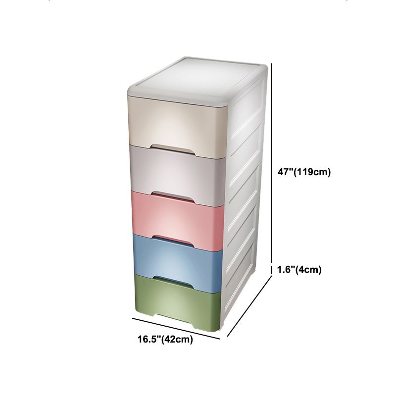 Moderne plastic opbergkast met lade niet-hangende garderobe armoire