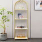 Glam Open Vertical Bookshelf Metal Etagere Shelf Bookcase for Home