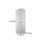 French Country White Storage Cabinet Hinged Door Cabinet with Drawers