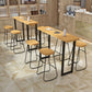 Industrial Style Bar Table 42-inch Height Original Wood Metal Base Bistro Table Clearhalo 'Bar Furniture' 'Bar Tables' 'bar_tables' 'furn' 'furn_bar_tables' 'Furniture' 'furniture_bar_tables' 'Kitchen & Dining Furniture' 'kitchen&dining_furn' 'kitchen' 1200x1200_4982a442-44fd-4ce5-a5b6-0e42262cc3ae