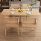 Rectangle Double Base Dining Table Modern Pine Wood Table for Kitchen Clearhalo 'Dining Tables & Seating' 'Dining Tables' 'dining_table' 'furn' 'furn_dining_table' 'Furniture' 'Kitchen & Dining Furniture' 1200x1200_4982f1e9-f186-49c0-889e-c28803c441ea