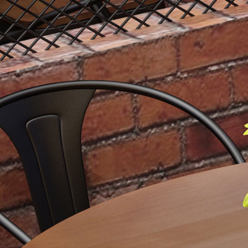 Tavolo da pranzo moderno per la caffetteria rotonda tavolo in legno massiccio in marrone