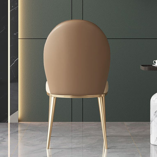 Chaise latéral de style nordique en métal de base en or