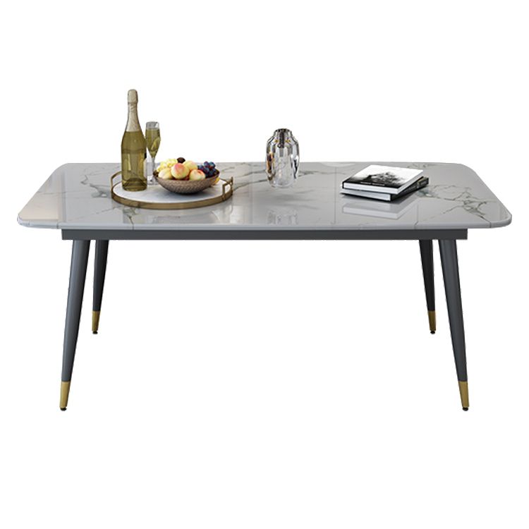 Traditional Luxury Rectangle Dining Table Sintered Stone Table with 4 Black Legs for Dining Room Clearhalo ' dining_table' 'Dining Tables & Seating' 'Dining Tables' 'furn' 'furn_dining_table' 'Furniture' 'furniture_dining_table' 'Kitchen & Dining Furniture' 'kitchen&dining_furn' 'kitchen' 'kitchen_dining_table' 1200x1200_4984d93e-81f3-494a-afe3-eb8708ca5179