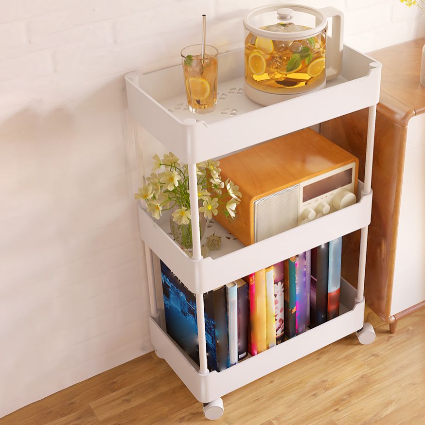 Movable Plastic Bookshelf Nordic Home Open Bookcase with Casters Clearhalo 'Bookcases' 'furn' 'furn_bookcases' 'Furniture' 'Office Furniture' 1200x1200_4985bdfc-1bd4-4fa4-aa3f-eb64cfcc4843