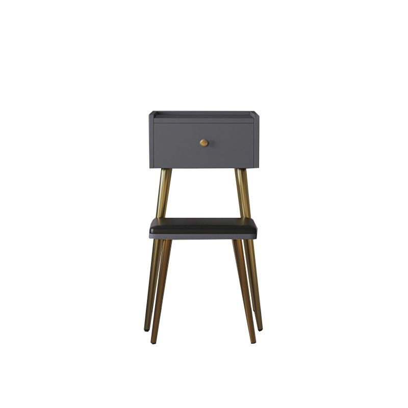 Tavolo da trucco rettangolare Top Vanity - Tavolo da trucco bianco/grigio alto 30,7 "