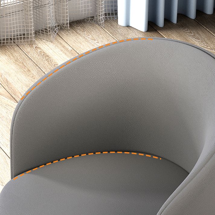 Modern Upholstered Home Arm Chair Matte Finish Solid Back Dining Chair Clearhalo ' kitchen&dining_furn' 'Dining Chairs' 'Dining Tables & Seating' 'dining_chair' 'furn' 'furn_dining_chair' 'Furniture' 'furniture_dining_chair' 'Kitchen & Dining Furniture' 'kitchen' 1200x1200_4989e3cf-b9fa-4d91-abef-1b52034c8188