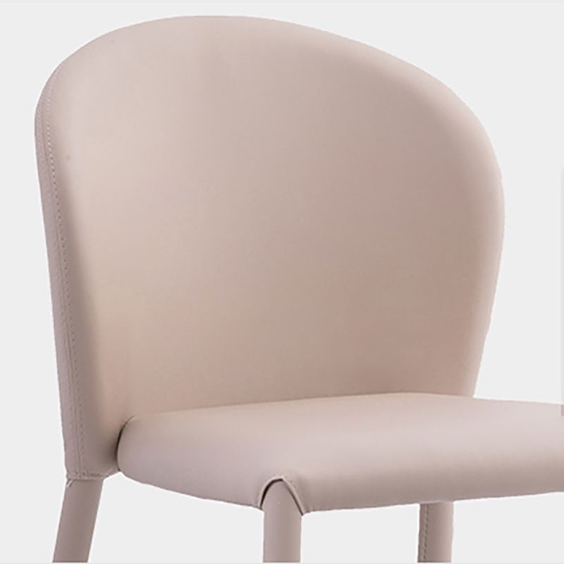 Minimalist Style Armless Solid Back Side Chairs Leather Dining Chairs for Home Clearhalo ' kitchen&dining_furn' 'Dining Chairs' 'Dining Tables & Seating' 'dining_chair' 'furn' 'furn_dining_chair' 'Furniture' 'furniture_dining_chair' 'Kitchen & Dining Furniture' 'kitchen' 1200x1200_498b2988-7a11-406e-87d2-280486d2b88b