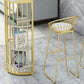Glam Juego de mesa de bar de 1/3 piezas, mesa de mostrador de piedra con taburetes altos para sala de estar