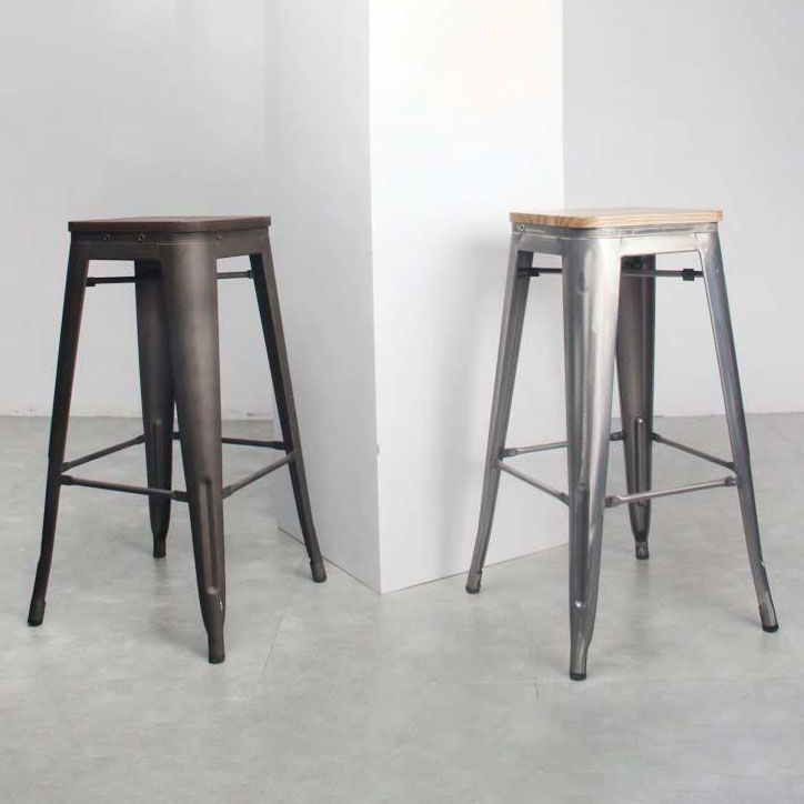 Industrieel plein Backless Bar Stool Metal binnenstoel voor Bristol