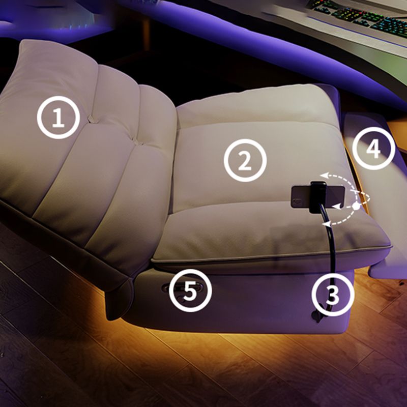 Moderno vera sedia in pelle club recliner massaggio home theater reclinabile