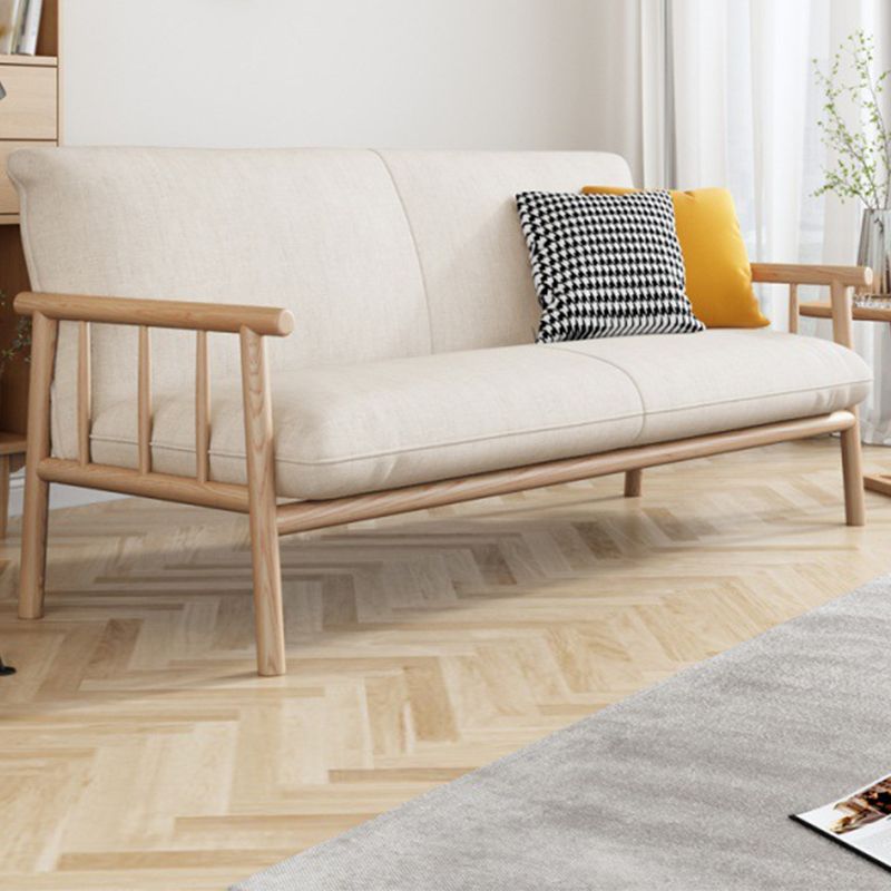 Linen Contemporary Square Arm Sofa Wooden Standard Sofa for Living Room, Apartment Clearhalo 'furn' 'furn_sofas' 'Furniture' 'furniture_sofas' 'Living Room Furniture' 'Sofa' 'sofas' 1200x1200_498e8b08-988d-42d6-aeab-291752c5df17