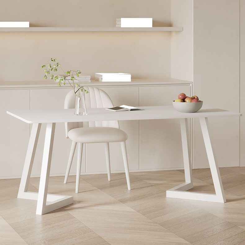 Scrivania da ufficio a forma di rettangolare scrivania in pietra in bianco per casa