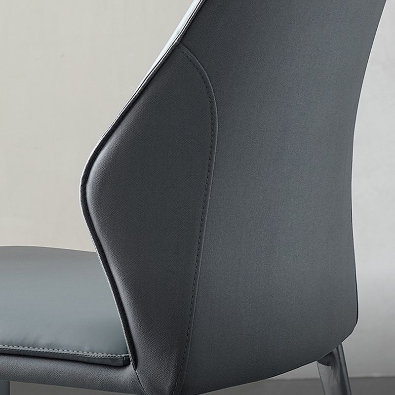 Faux lederen keuken eetstoelen hedendaagse wingback zijstoelen