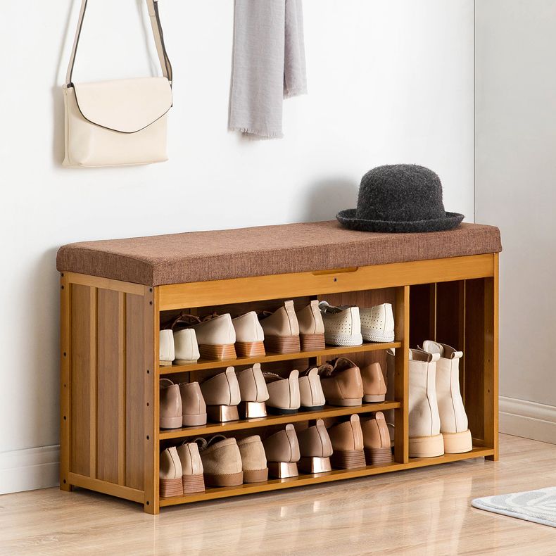 11.8 Inch Wide Traditional Cushioned Bench Bamboo Bench with Flip Top Clearhalo 'Benches' 'Chairs & Seating' 'furn' 'furn_benches' 'Furniture' 'Living Room Furniture' 1200x1200_49969974-59f6-45a6-9ee2-3a8207ddee49