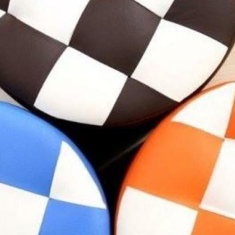 Contemporary Pouf Ottoman PU Leather Upholstered Tufted Square Pattern Round Ottoman Clearhalo 'furn' 'furn_ottomans_poufs' 'Furniture' 'Living Room Furniture' 'Ottomans & Poufs' 'ottomans_poufs' 1200x1200_499766f6-e67f-464e-baaa-6f626d92aa3e