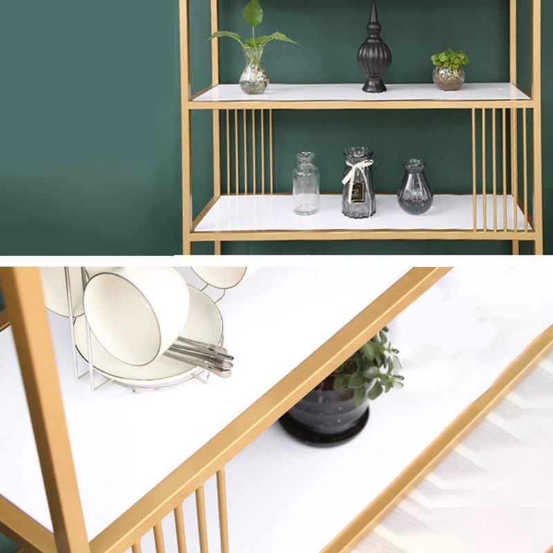 Metal and Wooden Bookshelf Open Glam Etagere Shelf Bookcase for Study Room Clearhalo 'Bookcases' 'furn' 'furn_bookcases' 'Furniture' 'Office Furniture' 1200x1200_4998667f-3317-482c-8d6c-e4ca52d80c95